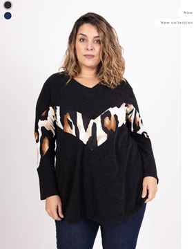 Immagine di CURVY GIRL COLOUR BLOCK V NECK TOP